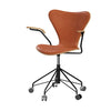 Bøg - Valnød læder - Sort stel