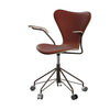 Mørkbejdset eg - Kastanjebrun læder - Brown Bronze stel