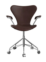 3217 Serie 7 Kontorstol af Arne Jacobsen - Fuldpolstret / Embrace læder / Chokolade - Jacobsen Plus
