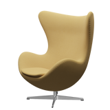 Ægget, Christianshavn stof, drejelig inkl. skammel af Arne Jacobsen - Gul 1110 - Jacobsen Plus