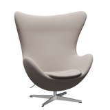 3316 Ægget loungestol, stel i børstet aluminium af Arne Jacobsen - Christianshavn - 1120 Light Beige - Jacobsen Plus