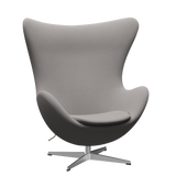 3316 Ægget loungestol, stel i børstet aluminium af Arne Jacobsen - Christianshavn - 1121 Beige - Jacobsen Plus
