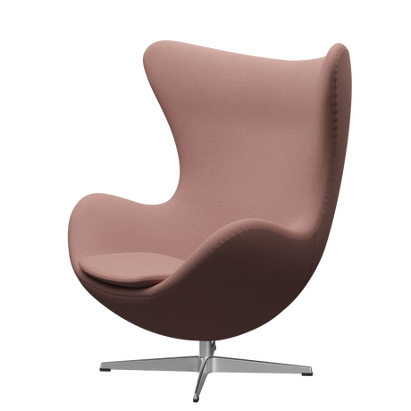 Ægget, Christianshavn stof, drejelig inkl. skammel af Arne Jacobsen - Orange/rød 1131 - Jacobsen Plus