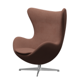 Ægget, Christianshavn stof, drejelig inkl. skammel af Arne Jacobsen - Beige/orange 1132 - Jacobsen Plus