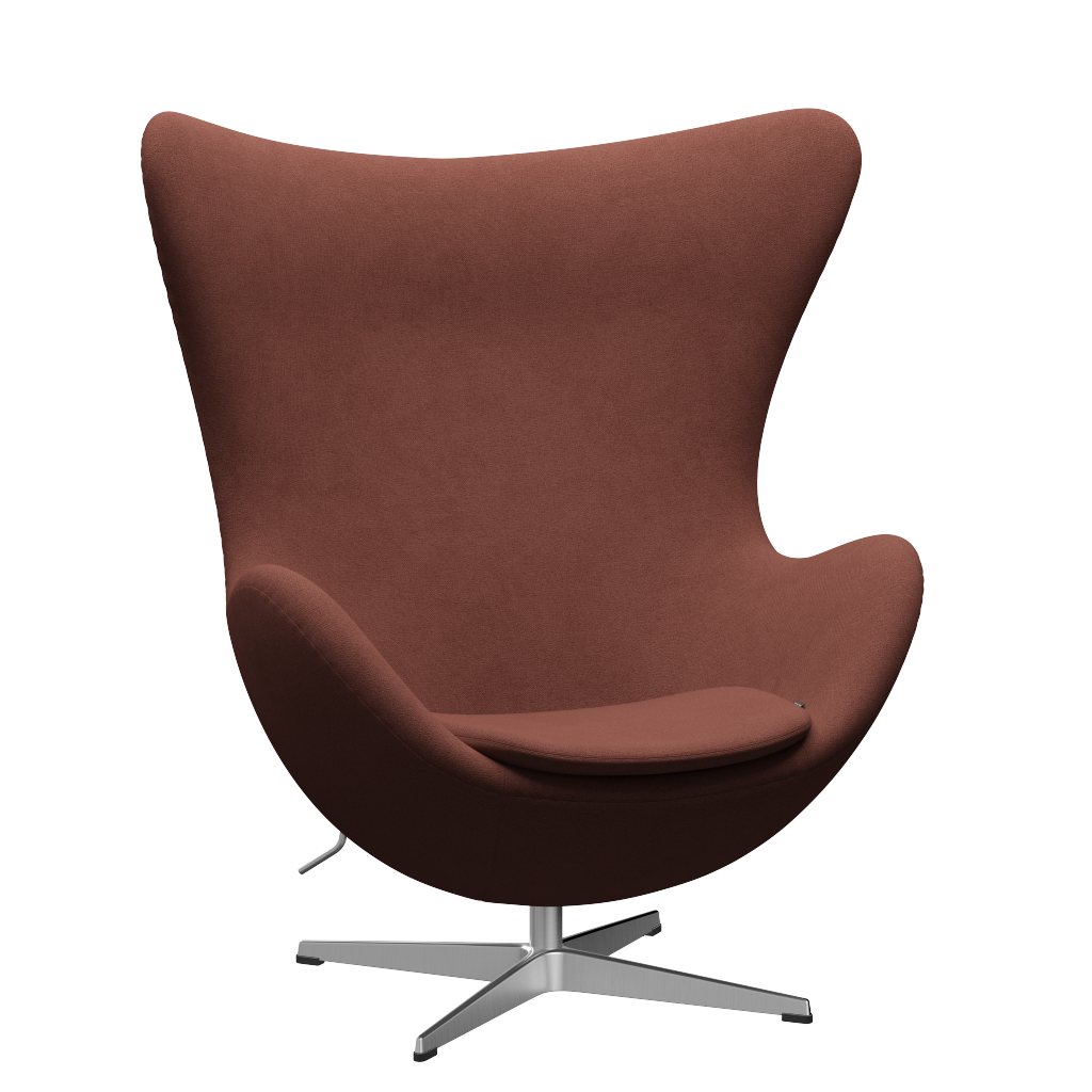 3316 Ægget loungestol, stel i børstet aluminium af Arne Jacobsen - Christianshavn - 1133 Orange - Jacobsen Plus