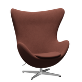 3316 Ægget loungestol, stel i børstet aluminium af Arne Jacobsen - Christianshavn - 1133 Orange - Jacobsen Plus