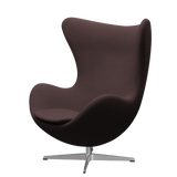 Ægget, Christianshavn stof, drejelig inkl. skammel af Arne Jacobsen - Blå/orange 1135 - Jacobsen Plus