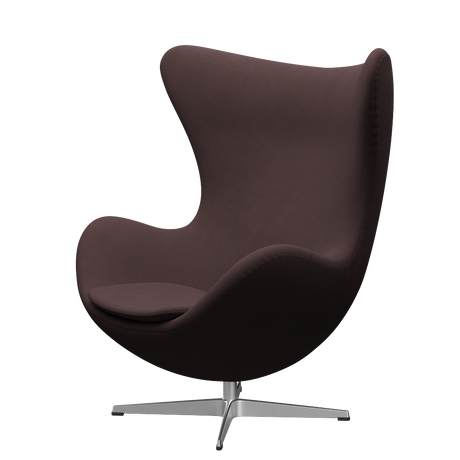 Ægget, Christianshavn stof, drejelig inkl. skammel af Arne Jacobsen - Blå/orange 1135 - Jacobsen Plus