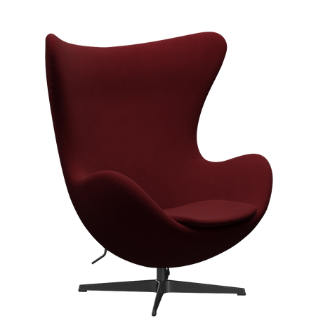 3316 Ægget loungestol, stel i sort af Arne Jacobsen - Christianshavn - 1140 Red Uni - Jacobsen Plus