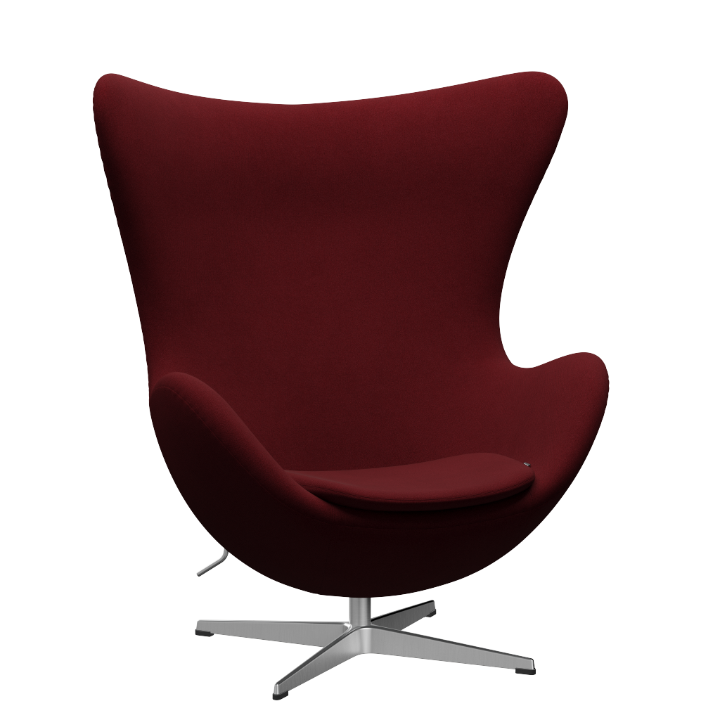 3316 Ægget loungestol, stel i børstet aluminium af Arne Jacobsen - Christianshavn - 1140 Red Uni - Jacobsen Plus