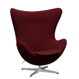 3316 Ægget loungestol, stel i børstet aluminium af Arne Jacobsen - Christianshavn - 1140 Red Uni - Jacobsen Plus