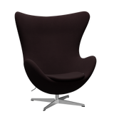 3316 Ægget loungestol, stel i børstet aluminium af Arne Jacobsen - Christianshavn - 1142 Dark Red Uni - Jacobsen Plus