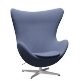 3316 Ægget loungestol, stel i børstet aluminium af Arne Jacobsen - Christianshavn - 1151 Light Blue Uni - Jacobsen Plus