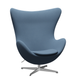3316 Ægget loungestol, stel i børstet aluminium af Arne Jacobsen - Christianshavn - 1152 Light Blue - Jacobsen Plus