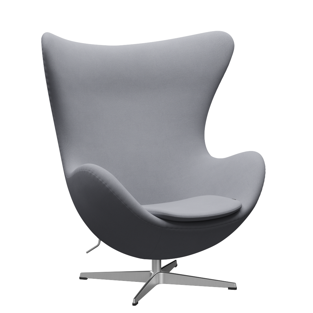 3316 Ægget loungestol, stel i børstet aluminium af Arne Jacobsen - Christianshavn - 1170 Light Grey Uni - Jacobsen Plus