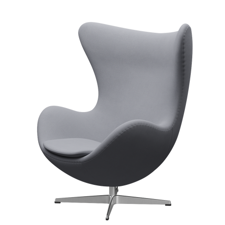 Ægget, Christianshavn stof, drejelig inkl. skammel af Arne Jacobsen - Lys grå uni 1170 - Jacobsen Plus