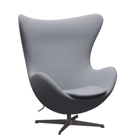 3316 Ægget loungestol, stel i warm graphite af Arne Jacobsen - Christianshavn - 1170 Light Grey Uni - Jacobsen Plus