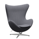 3316 Ægget loungestol, stel i børstet aluminium af Arne Jacobsen - Christianshavn - 1171 Light Grey - Jacobsen Plus