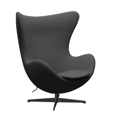 3316 Ægget loungestol, stel i sort af Arne Jacobsen - Christianshavn - 1172 Grey Uni - Jacobsen Plus