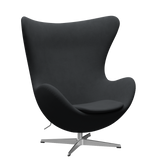 3316 Ægget loungestol, stel i børstet aluminium af Arne Jacobsen - Christianshavn - 1174 Dark Grey - Jacobsen Plus