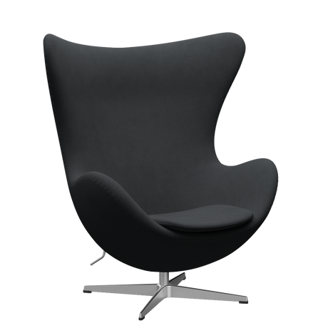 3316 Ægget loungestol, stel i børstet aluminium af Arne Jacobsen - Christianshavn - 1174 Dark Grey - Jacobsen Plus