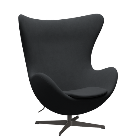 3316 Ægget loungestol, stel i warm graphite af Arne Jacobsen - Christianshavn - 1174 Dark Grey - Jacobsen Plus