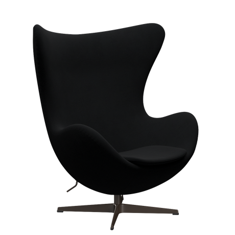 3316 Ægget loungestol, stel i brown bronze af Arne Jacobsen - Christianshavn - 1175 Black Uni - Jacobsen Plus