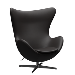 3316 Ægget loungestol, stel i sort af Arne Jacobsen