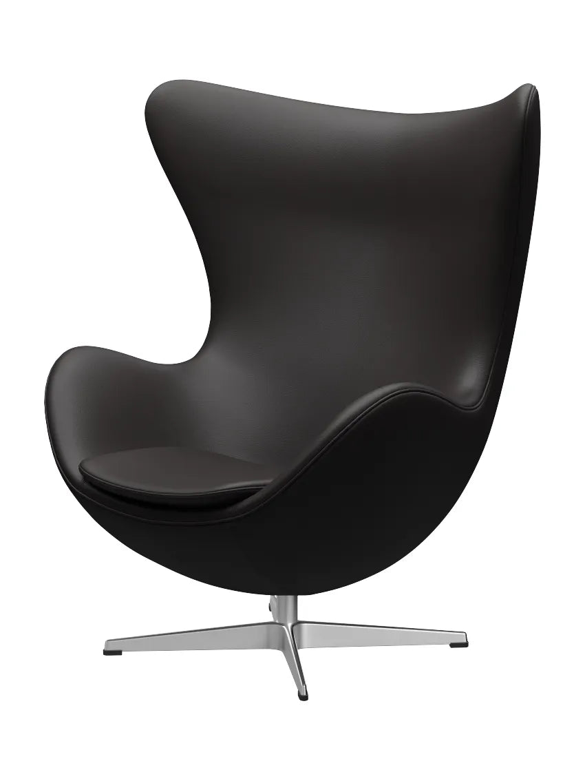 3316 Ægget af Arne Jacobsen læder - Aura læder / Sort-brun - Jacobsen Plus