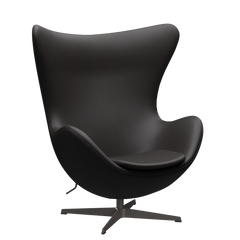 3316 Ægget loungestol, stel i warm graphite af Arne Jacobsen