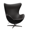 3316 Ægget loungestol, stel i warm graphite af Arne Jacobsen
