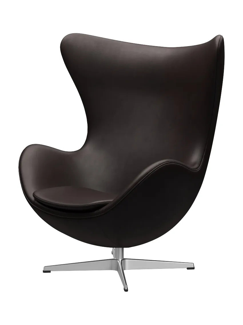 3316 Ægget af Arne Jacobsen læder - Grace læder / Mørk-brun - Jacobsen Plus