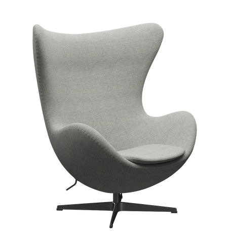3316 Ægget loungestol, stel i sort af Arne Jacobsen - Hallingdal - 110 White/Grey - Jacobsen Plus