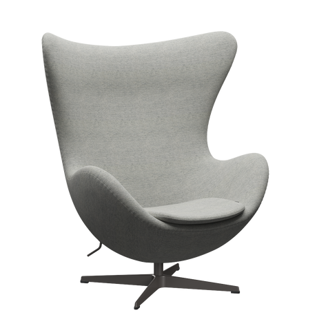 3316 Ægget loungestol, stel i warm graphite af Arne Jacobsen - Hallingdal - 110 White/Grey - Jacobsen Plus