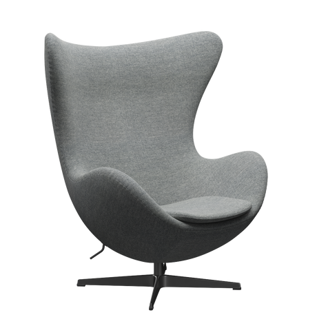3316 Ægget loungestol, stel i sort af Arne Jacobsen - Hallingdal - 116 White Grey - Jacobsen Plus