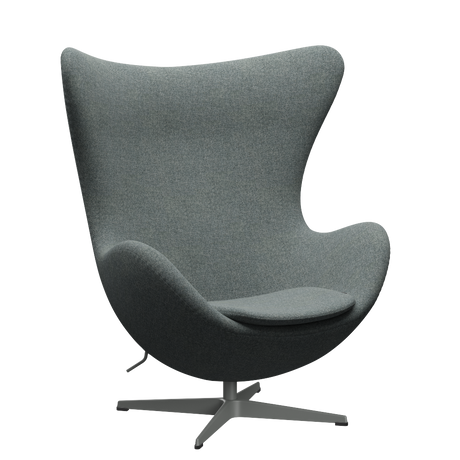 3316 Ægget loungestol, stel i silver grey af Arne Jacobsen - Hallingdal - 130 Grey - Jacobsen Plus