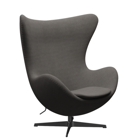 3316 Ægget loungestol, stel i sort af Arne Jacobsen - Hallingdal - 143 Grey/Dark - Jacobsen Plus