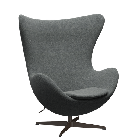3316 Ægget loungestol, stel i brown bronze af Arne Jacobsen - Hallingdal - 166 White Black - Jacobsen Plus