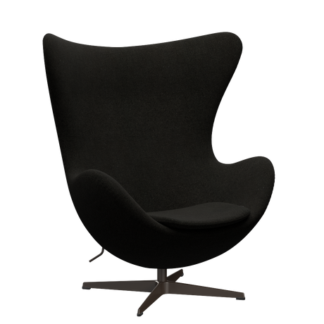 3316 Ægget loungestol, stel i brown bronze af Arne Jacobsen - Hallingdal - 173 Black/Grey - Jacobsen Plus