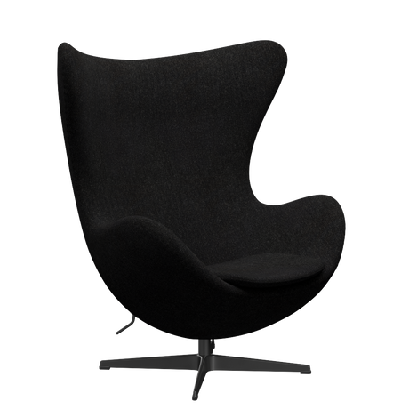 3316 Ægget loungestol, stel i sort af Arne Jacobsen - Hallingdal - 180 Charcoal - Jacobsen Plus