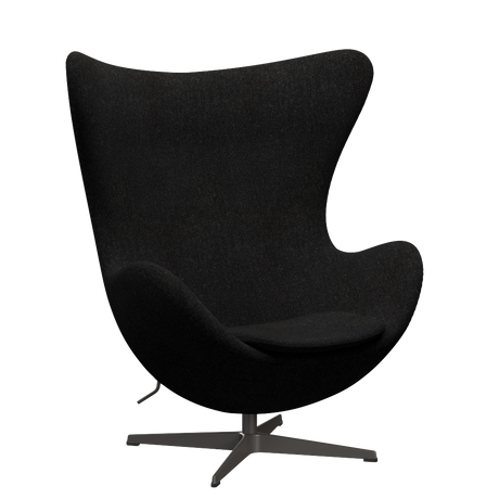 3316 Ægget loungestol, stel i warm graphite af Arne Jacobsen - Hallingdal - 180 Charcoal - Jacobsen Plus