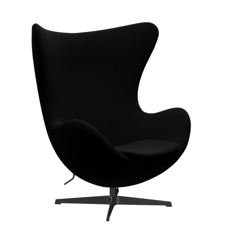 3316 Ægget loungestol, stel i sort af Arne Jacobsen - Hallingdal - 190 Black - Jacobsen Plus