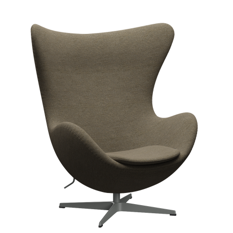 3316 Ægget loungestol, stel i silver grey af Arne Jacobsen - Hallingdal - 227 Grey/Brown - Jacobsen Plus