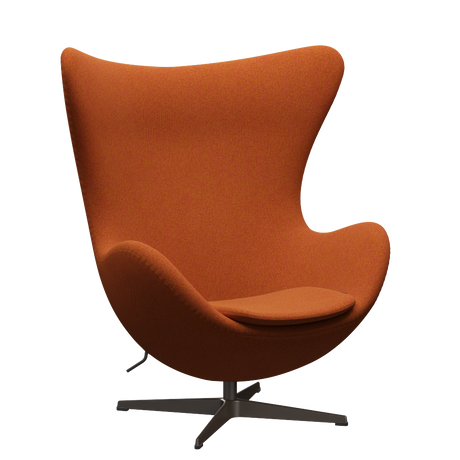3316 Ægget loungestol, stel i brown bronze af Arne Jacobsen - Hallingdal - 526 Red/Curry - Jacobsen Plus