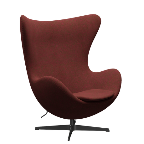 3316 Ægget loungestol, stel i sort af Arne Jacobsen - Hallingdal - 660 Red/Green - Jacobsen Plus