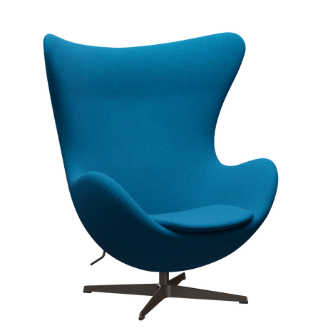 3316 Ægget loungestol, stel i brown bronze af Arne Jacobsen - Hallingdal - 850 Turqoise - Jacobsen Plus