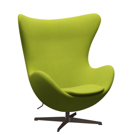 3316 Ægget loungestol, stel i brown bronze af Arne Jacobsen - Hallingdal - 907 Lime - Jacobsen Plus