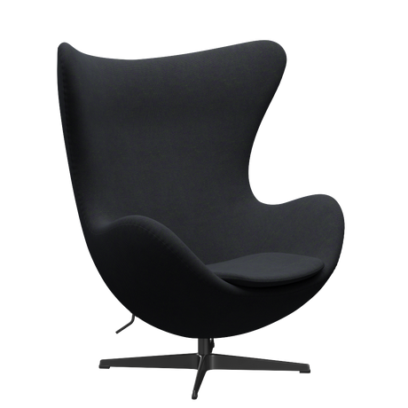 3316 Ægget loungestol, stel i sort af Arne Jacobsen - Hallingdal - 968 Purple/Green - Jacobsen Plus