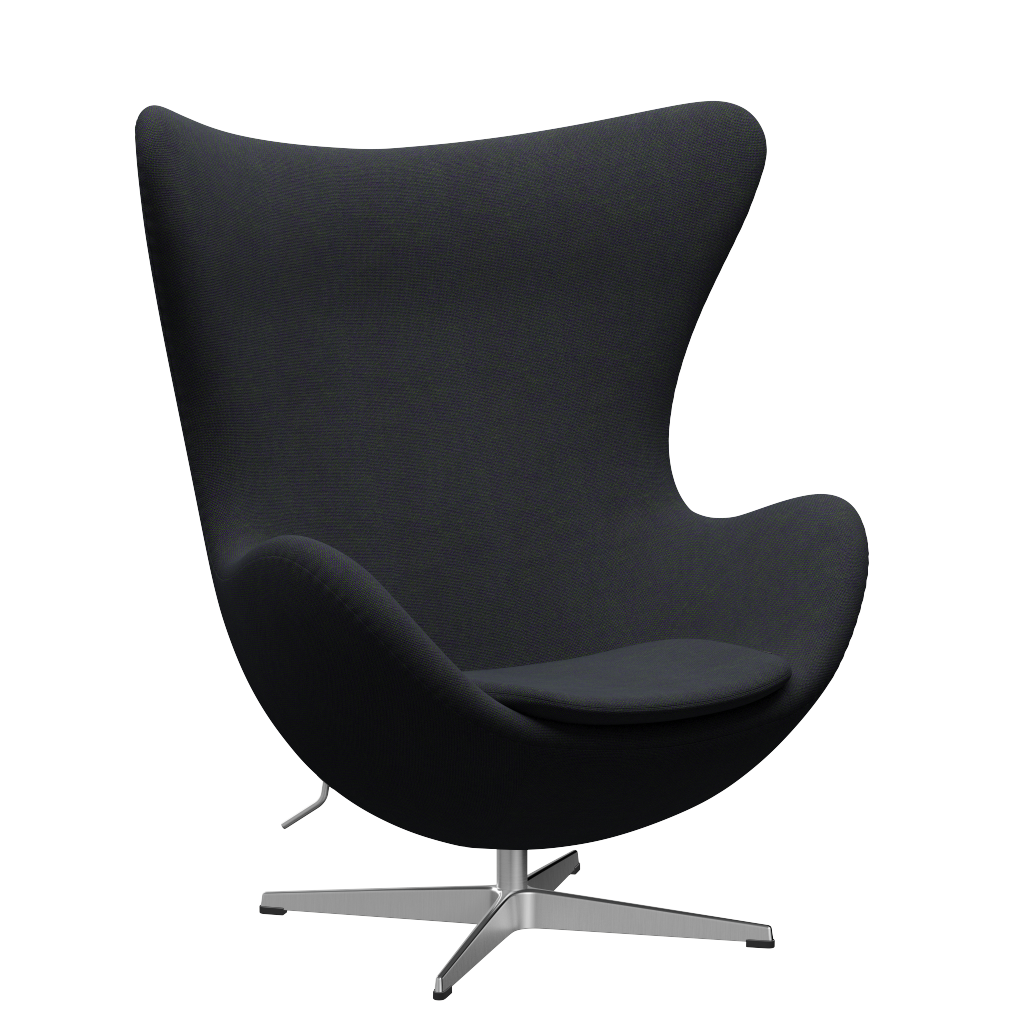 3316 Ægget loungestol, stel i børstet aluminium af Arne Jacobsen - Hallingdal - 968 Purple/Green - Jacobsen Plus