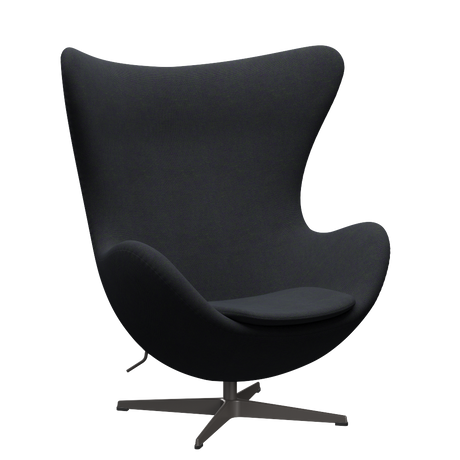 3316 Ægget loungestol, stel i warm graphite af Arne Jacobsen - Hallingdal - 968 Purple/Green - Jacobsen Plus